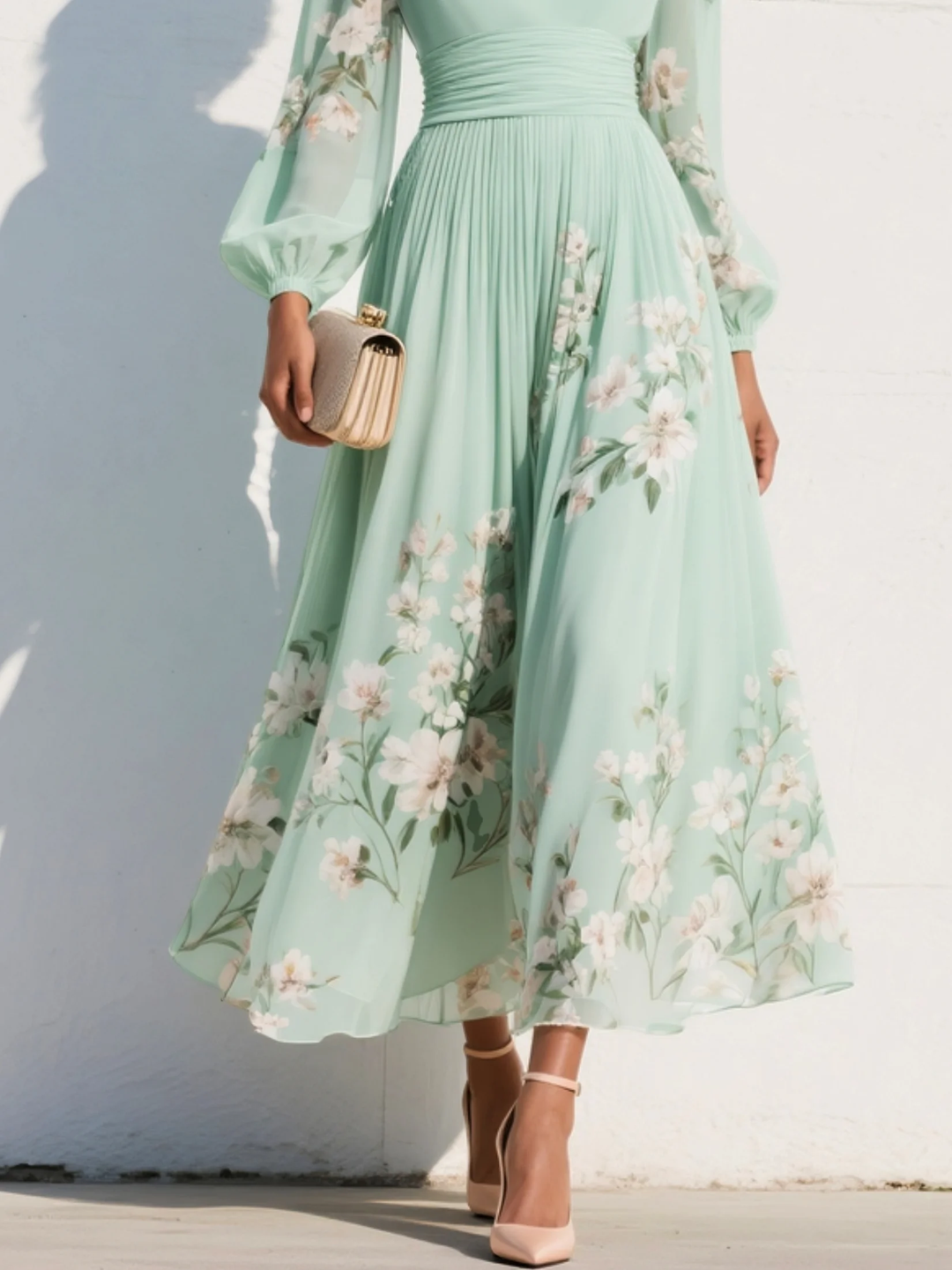 Mint Blossom Dress
